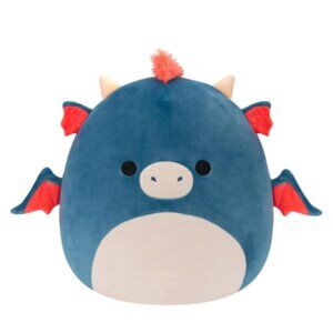 Squishmallows Original Carin Blue Dragon with Orange Mane - 14-Inch Stuffie BNWT